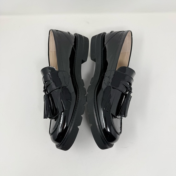 New Stuart Weitzman Mila Patent Tassel Loafer Black Sz 12 - Picture 11 of 16